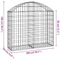 Panier de gabions arqué 100x30x80 100 cm Fer galvanisé