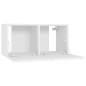 Meubles TV suspendus 3 pcs Blanc 60x30x30 cm