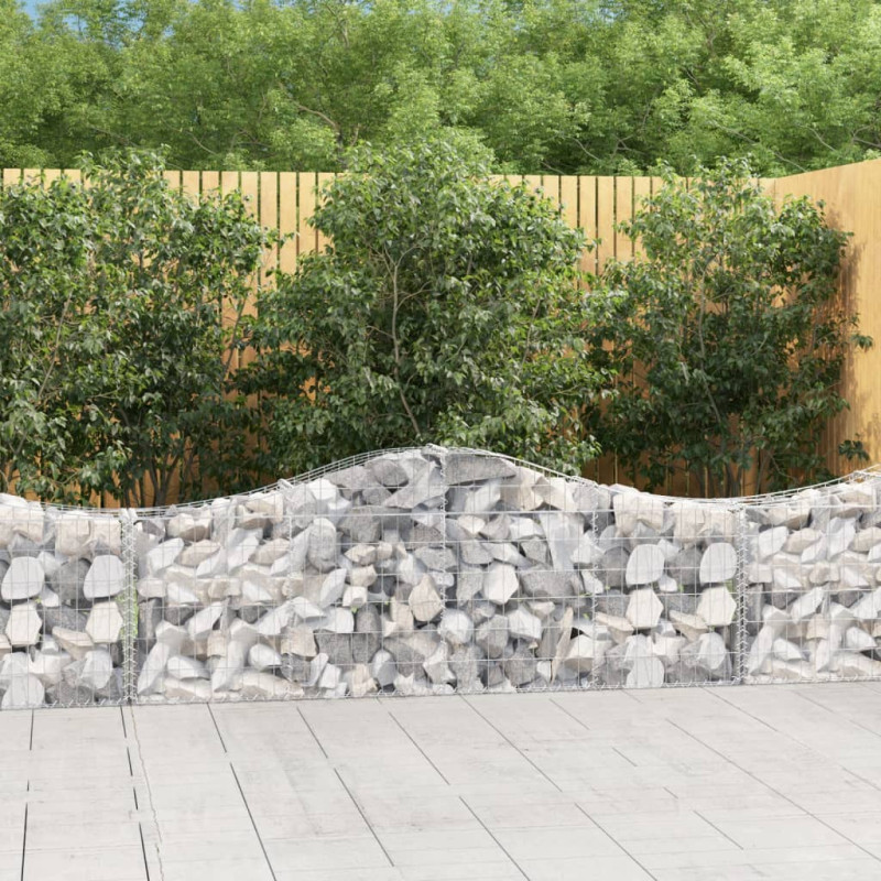 Panier de gabions arqué 200x30x60 80 cm Fer galvanisé