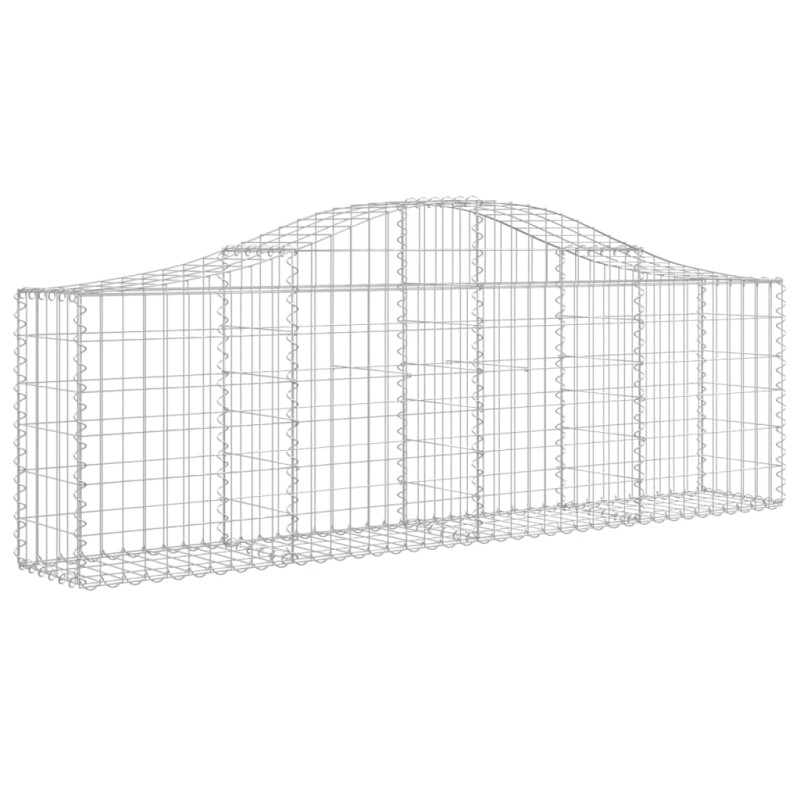 Panier de gabions arqué 200x30x60 80 cm Fer galvanisé