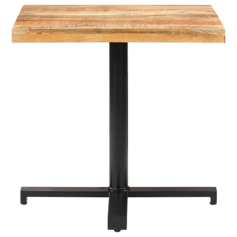 Table de bistro Carrée 80x80x75 cm Bois de manguier brut