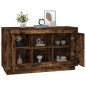 Buffet chêne fumé 102x35x60 cm bois d ingénierie