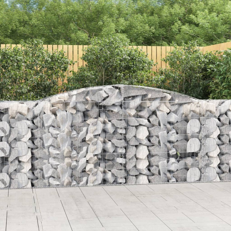 Panier de gabions arqué 400x50x100 120 cm Fer galvanisé