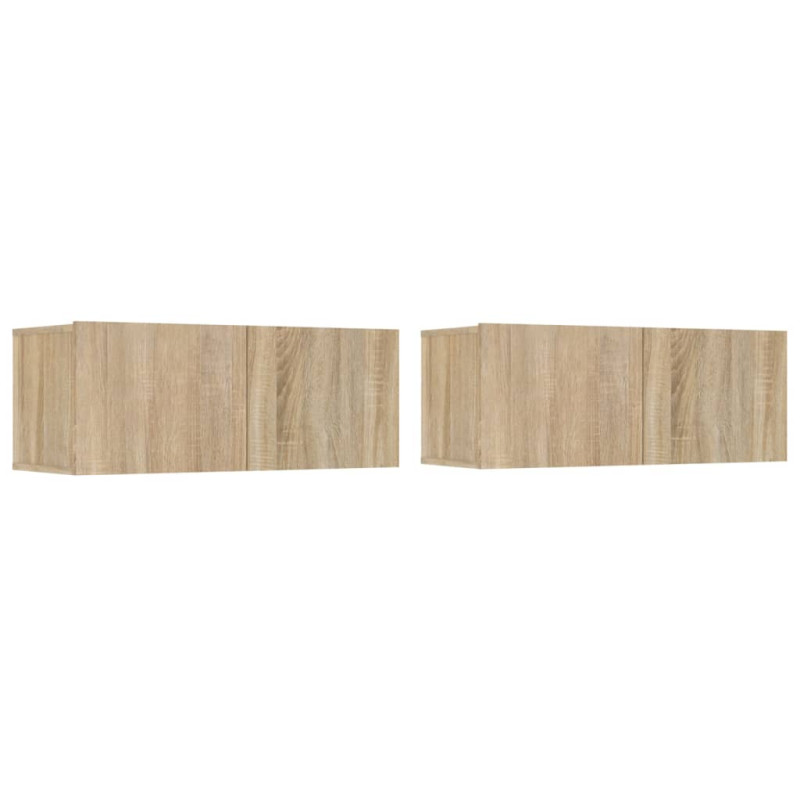 Meubles TV 2 pcs chêne sonoma 80x30x30 cm bois d ingénierie