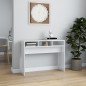 Table console blanc brillant 105x30x80 cm bois d ingénierie