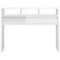 Table console blanc brillant 105x30x80 cm bois d ingénierie