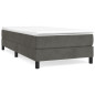 Cadre de lit sans matelas gris foncé 90x190 cm velours