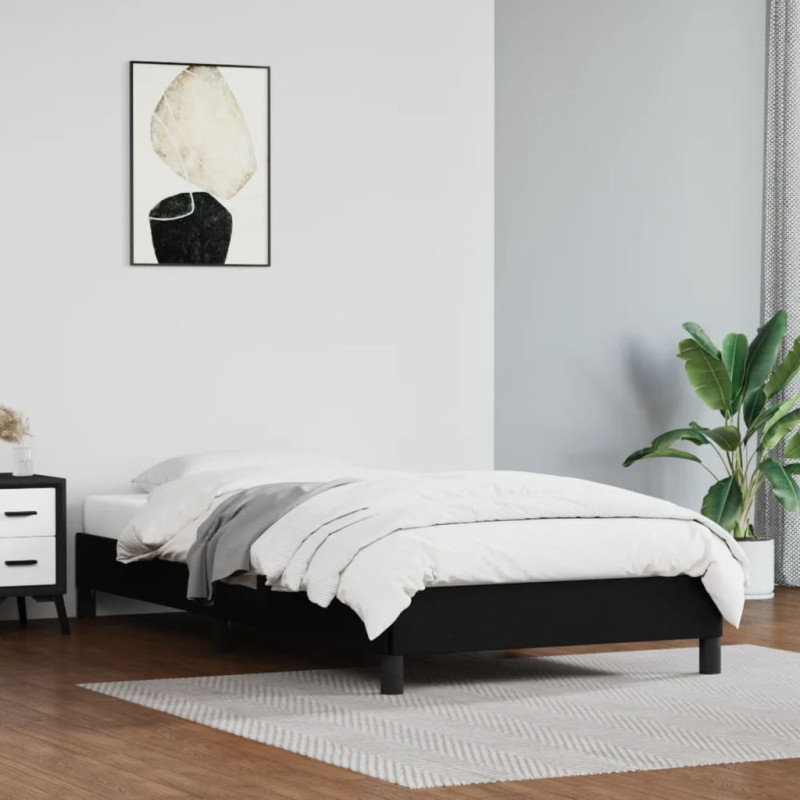 Cadre de lit sans matelas noir 90x190 cm similicuir