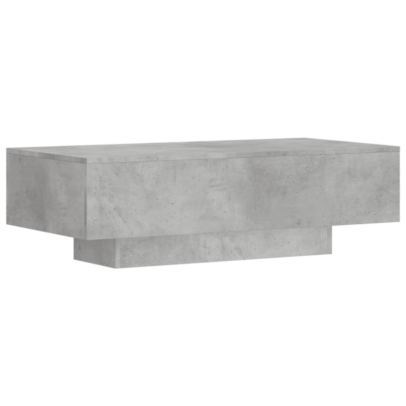 Table basse gris béton 100x49,5x31 cm bois d ingénierie