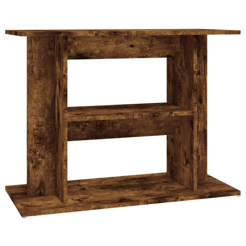 Support pour aquarium chêne fumé 80x35x60 cm bois d ingénierie