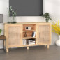 Buffet Marron 105x30x60 cm Bois de pin massif et rotin naturel