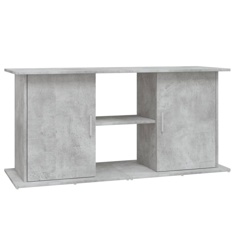 Support pour aquarium gris béton 121x41x58 cm bois d ingénierie