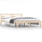 Cadre de lit sans matelas bois de pin massif 140x190 cm