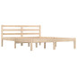 Cadre de lit sans matelas bois de pin massif 140x190 cm