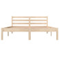 Cadre de lit sans matelas bois de pin massif 140x190 cm