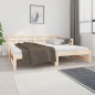 Lit coulissant sans matelas bois de pin massif 2x(90x190) cm