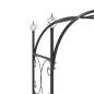 Arche de jardin avec portail noir 108x45x235 cm acier