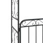 Arche de jardin avec portail noir 108x45x235 cm acier