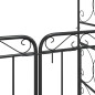 Arche de jardin avec portail noir 108x45x235 cm acier