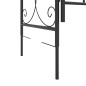 Arche de jardin avec portail noir 108x45x235 cm acier