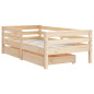 Cadre de lit enfant avec tiroirs 70x140 cm bois de pin massif