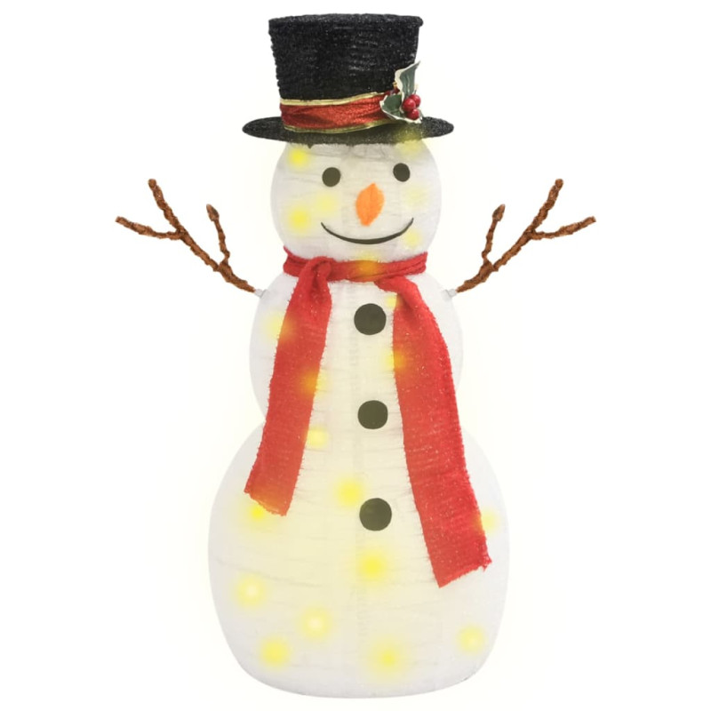 Figurine de bonhomme de neige de Noël à LED Tissu 60 cm