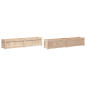 Jardinières 2 pcs bois de pin massif