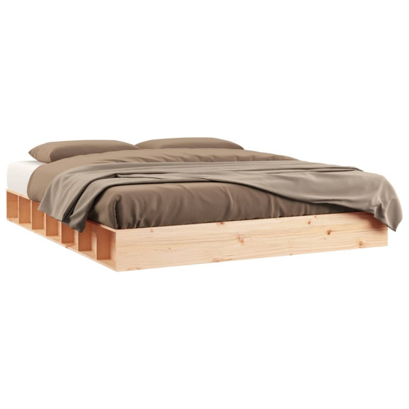 Cadre de lit sans matelas 160x200 cm bois massif