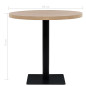 Table de bistro MDF et acier Rond 80 x 75 cm Couleur de chêne 