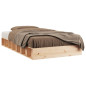 Cadre de lit sans matelas 140x190 cm bois massif