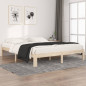 Cadre de lit sans matelas bois massif de pin 160x200 cm