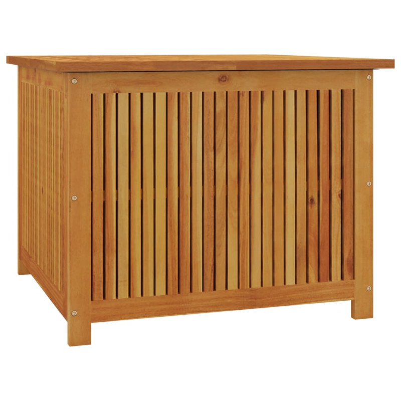 Boîte de rangement de jardin 75x75x58 cm bois massif d acacia