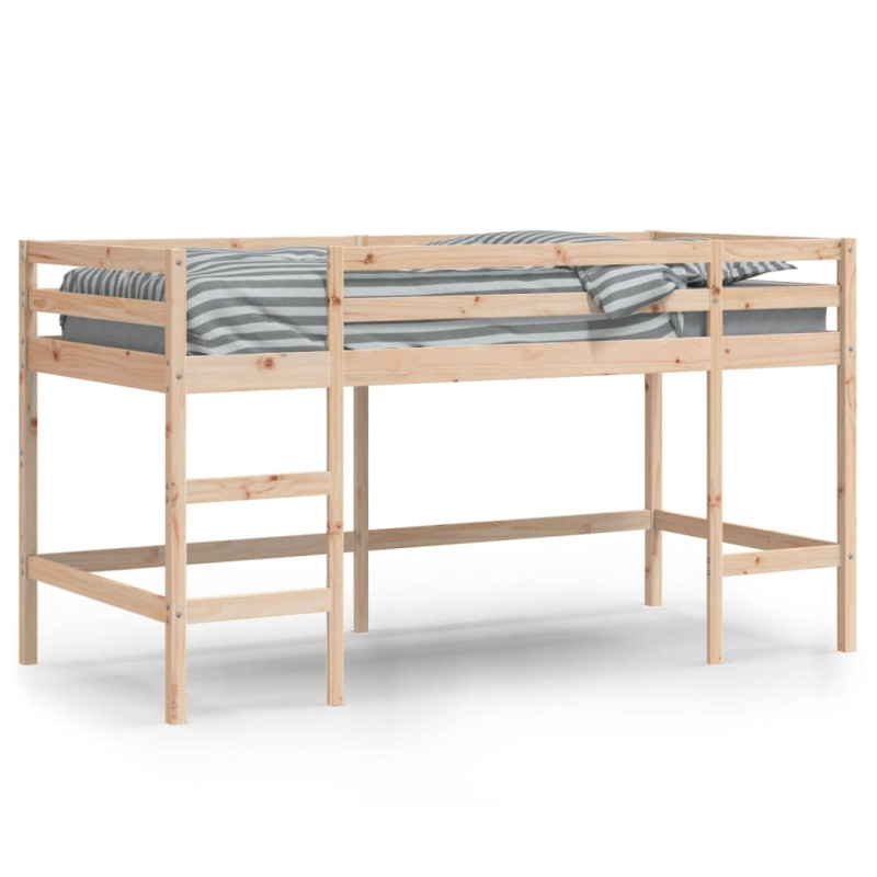 Lit mezzanine d enfants sans matelas avec échelle 90x200 cm