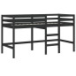 Lit mezzanine d enfants sans matelas avec échelle noir 90x200cm