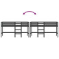 Lit mezzanine d enfants sans matelas avec échelle noir 90x200cm