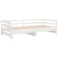 Lit de jour et lit gigogne sans matelas 90x190 cm bois massif