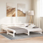 Lit de jour et lit gigogne sans matelas 90x190 cm bois massif