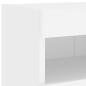 Meubles TV muraux avec lumières LED 2 pcs blanc 80x30x40 cm