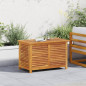 Boîte de rangement de jardin persiennes 90x50x56 cm bois acacia