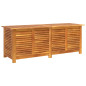 Boîte de rangement de jardin persiennes 150x50x56cm bois acacia