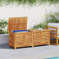 Boîte de rangement de jardin persiennes 150x50x56cm bois acacia