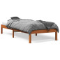 Cadre de lit sans matelas cire marron 90x200 cm bois pin massif