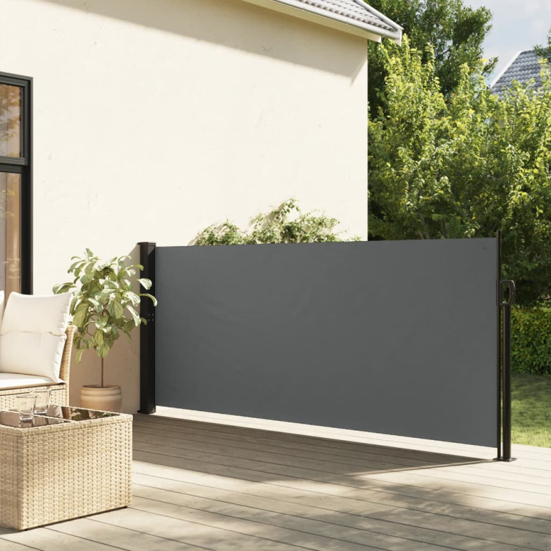 Auvent latéral rétractable anthracite 120x500 cm