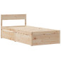 Cadre de lit sans matelas 90x190 cm bois de pin massif