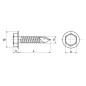 Vis autoperceuse tête hexagonale à embase inox A2 DIN 7504K 6.3X32 boîte de 100 ACTON 624346,3X32