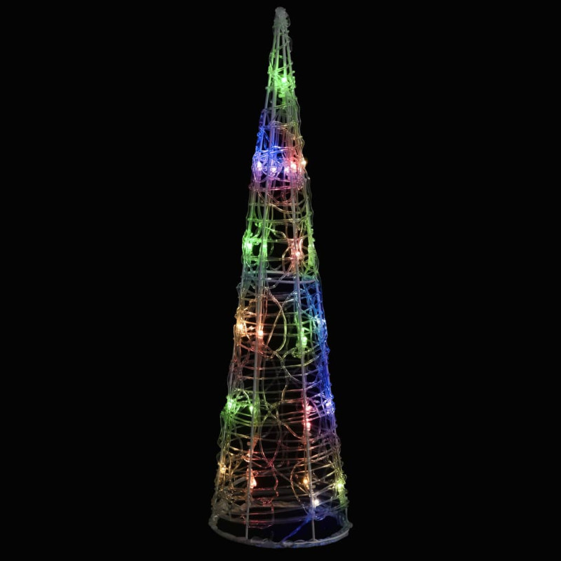 Cône lumineux décoratif pyramide à LED Acrylique Coloré 60 cm