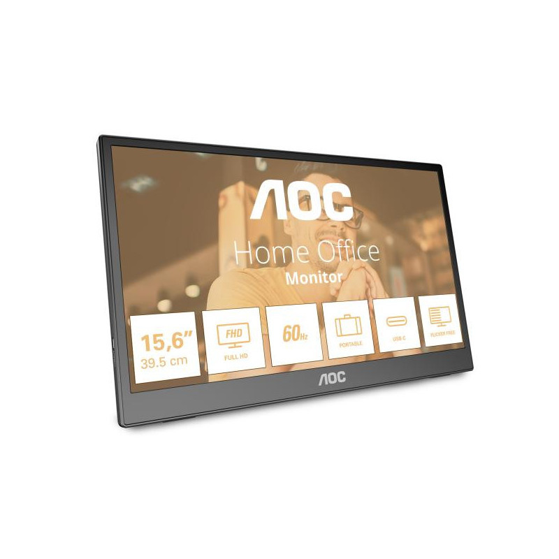 AOC T2 16T3EA écran plat de PC 39,6 cm (15.6") 1920 x 1080 pixels Full HD Noir