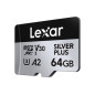 Carte mémoire micro SD Lexar MICROSDXC 64GO SILVER PLUS