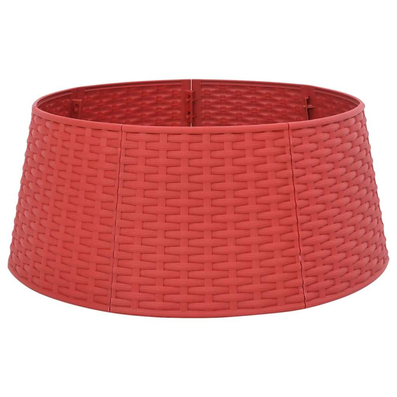 Jupe de sapin de Noël rouge Ø56x23 cm plastique