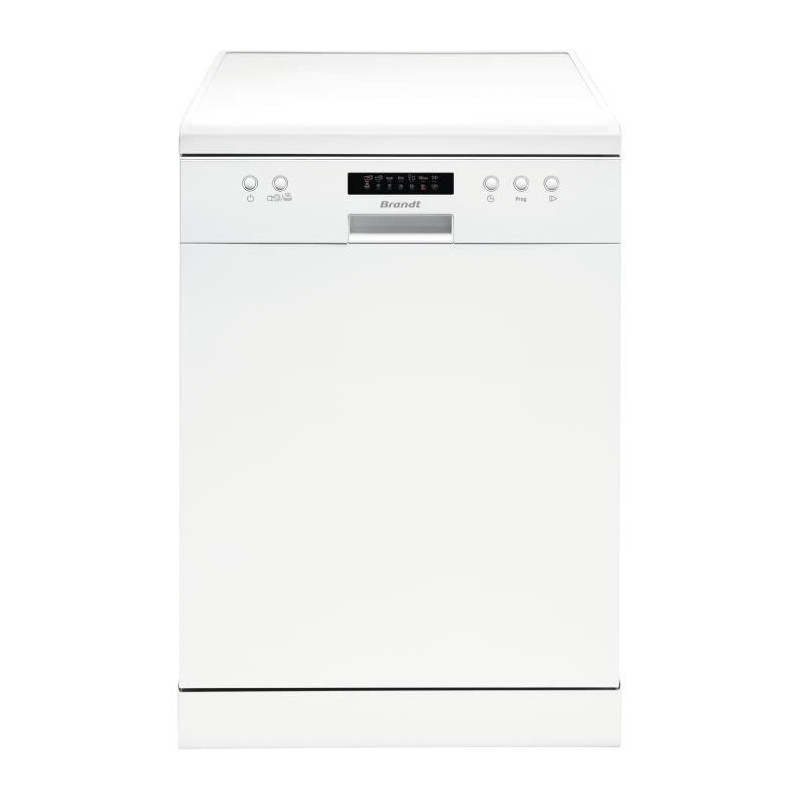 Lave-vaisselle pose libre BRANDT LVC337W - 13 couverts - L60cm - 47dB - Blanc